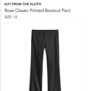 NWOT Kut From The Kloth Rose Classic Bootcut Pant